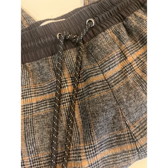 Plaid Elastic Waist Drawstring Pants With D-Ring Detail - Picture 6 of 11